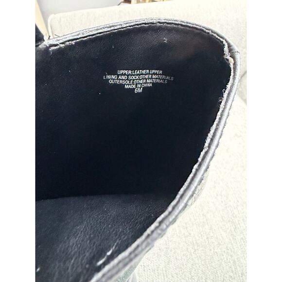 Banana Republic Shawna Black Leather Knee Boots Women's 6 - Picture 14 of 16